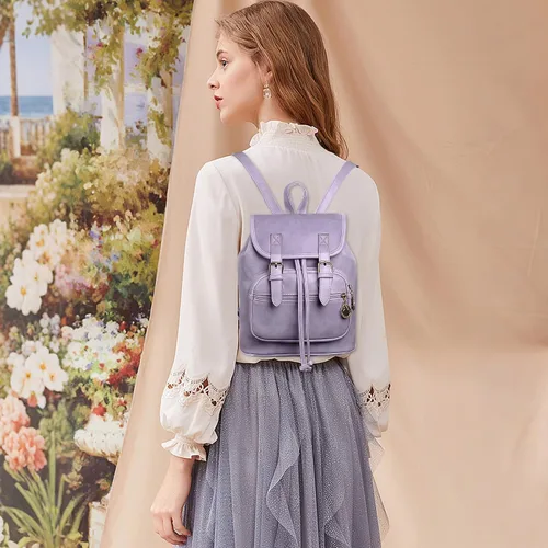 Miniatura 2 de Dora & Liz Mini mochila para mujer, de cuero, a la moda, retro, pequeña, ligera, de viaje, bolsas de hombro