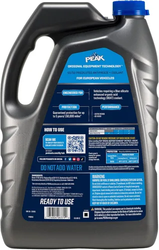 Miniatura 2 de PEAK OET Extended Life Blue 50/50 - Anticongelante/refrigerante prediluido para vehículos asiáticos, 1 galón
