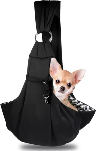 Miniatura 10 de Transportador reversible para mascotas, perros y gatos, correa ajustable de hasta 12 libras para perros pequeños, gatos, manos libres, bolsas