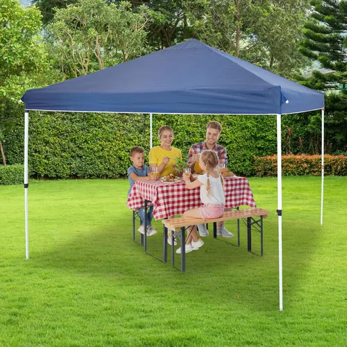Miniatura 7 de Sunnydaze - Cubierta de repuesto para toldo de 10 x 10 pies, solo cubierta de repuesto – Tela Oxford 150D con revestimiento de poliuretano Azul