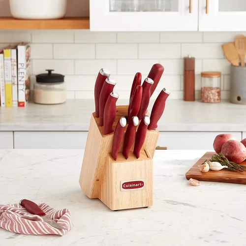 Miniatura 6 de Cuisinart C77SSR-12P Color Pro Collection - Juego de cuchillos (12 piezas), color rojo Rojo/acero inoxidable