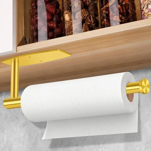 Miniatura 10 de Portarrollos de Papel para Cocina, Toallas de Papel a Granel - Autoadhesivos para Debajo del Gabinete, Ambos Disponibles en Adhesivo y Tornillos