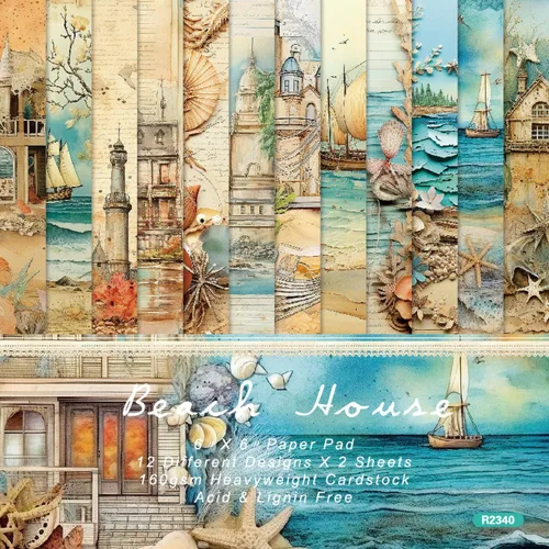 Miniatura 23 de YASMEN Bloc de papel para álbum de recortes de Navidad, 6 x 6 pulgadas, cartulina de una sola cara para hacer tarjetas, diarios, planificador