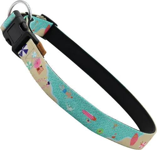 Miniatura 38 de Collar de perro, bonito patrón floral, collar suave y ajustable con hebilla de liberación rápida (S (cuello 11-18 pulgadas, ancho 5/8 pulgadas)