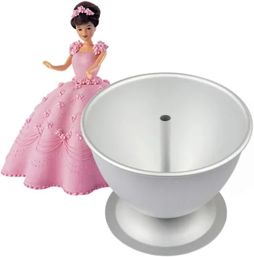 Miniatura 3 de Molde de aluminio para pastel de princesa de 8 pulgadas, acabado mate cepillado con bordes pulidos, utensilios para hornear de grado alimenticio
