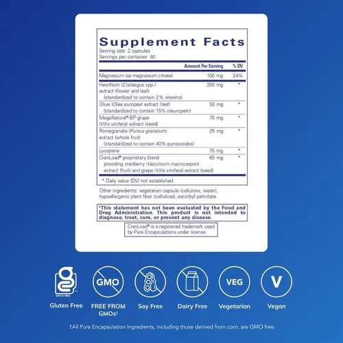 Miniatura 2 de Pure Encapsulations Relajación vascular Combinación hipoalergénica para una relajación vascular saludable y salud circulatoria general 120