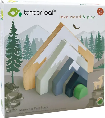 Miniatura 6 de Tender Leaf Toys - Pila de pase de montaña - Juego de túnel de tren apilable para niños - Desarrolla habilidades motoras finas y creatividad