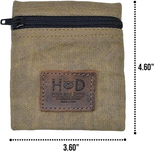 Miniatura 25 de Hide & Drink, Bolsa de condón de lona encerada resistente al agua, bolsa de bolsillo con tecnología Change Valuables, regalo clásico para socios