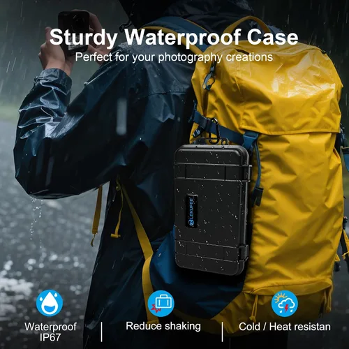 Miniatura 6 de Lekufee Estuche rígido impermeable de viaje para DJI Osmo 360, batería y otros accesorios (solo funda y bolsa)