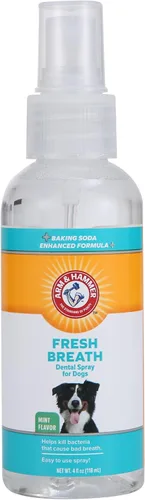 Arm & Hammer para mascotas Aerosol de cuidado bucal para perros - Aerosol refrescante del aliento y limpieza de dientes - Ambientador de aliento