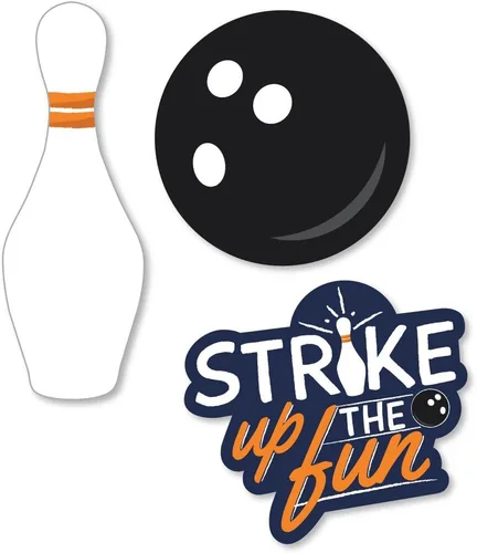 Big Dot of Happiness Strike Up The Fun - Bolos - Recortes para fiesta de cumpleaños o baby shower, 24 unidades