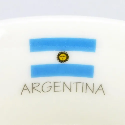 Miniatura 2 de Gekjinsha Sugar Land 10961-2 - Taza con diseño de bandera, Argentina, 12.8 fl oz (380 cc), fabricada en Japón, apta para microondas y lavavajillas