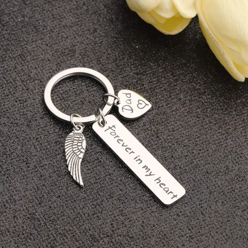 Miniatura 4 de Forever In My Heart - Llavero con forma de ala de ángel