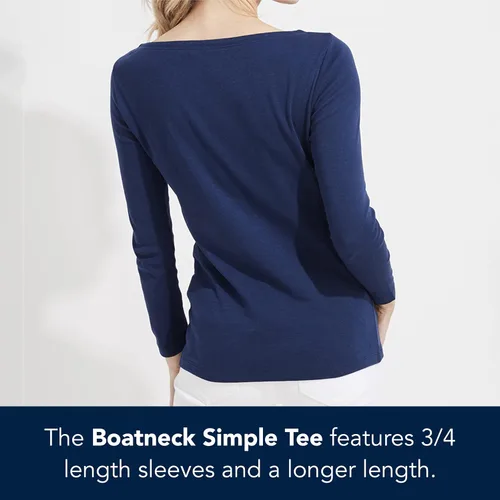 Miniatura 2 de vineyard vines Camiseta simple de cuello bote para mujer