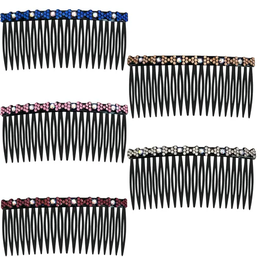 Miniatura 7 de Peines laterales con diamantes de imitación para mujer, peine de flequillo, pinzas para el cabello, accesorios para el cabello, peine decorativo