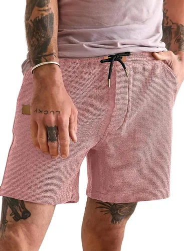 Miniatura 31 de JMIERR pantalones cortos casuales de 5"/ 7" para hombre, con cintura elástica de estilo gofrado, cordón de ajuste, pantalones cortos