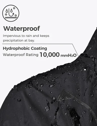 Miniatura 5 de Wantdo Chaqueta de esquí 3 en 1 para mujer, impermeable, con aislamiento, forro polar
