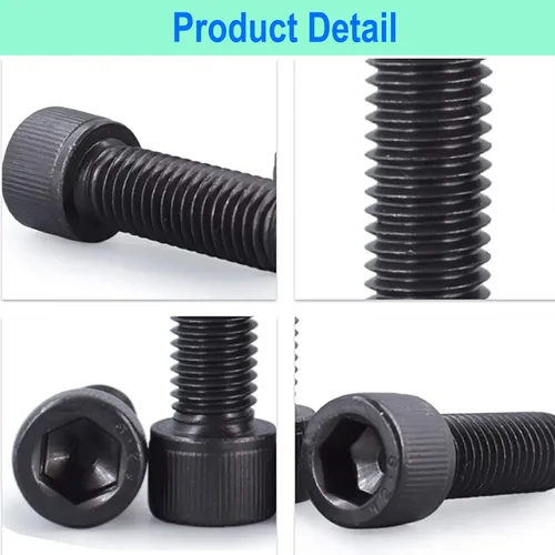 Miniatura 3 de 25 piezas de tornillos de cabeza hexagonal M8 x 16/20/25/30/40 mm, juego de tornillos de máquina de acero de aleación de grado 12.9