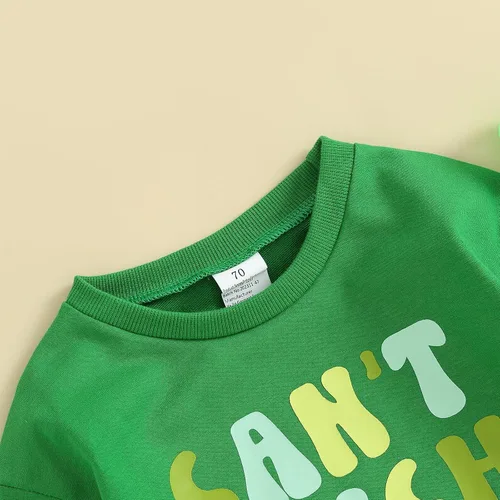 Miniatura 2 de Ayalinggo Ropa de primavera con estampado de letras "My First Saint Patricks Day Can't Pinch This Letter", color verde