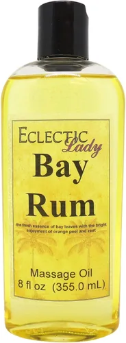 Miniatura 6 de Aceite de masaje de ron de bahía, 16 onzas, con aceite de almendras dulces y aceite de jojoba, sin conservantes, perfecto para aromaterapia
