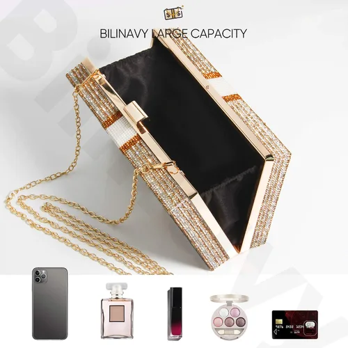 Miniatura 6 de Monederos de mano para mujer monederos de mano de cristal con dinero en efectivo