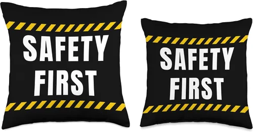 Miniatura 3 de Think safety first Safety First Throw Pillow, 16x16, Multicolor