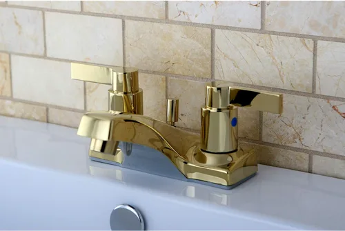 Miniatura 2 de Kingston Brass KB8102NDL Grifo de baño central de 4 pulgadas, latón pulido