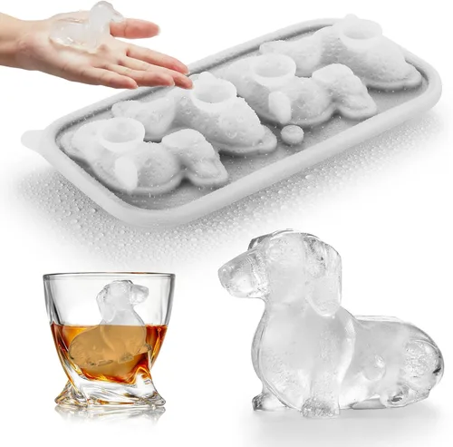 Miniatura 10 de ACOOKEE Bandeja para cubitos de hielo de Capybara con formas divertidas, lindos regalos de capibara originales, 5.6 cm de gran molde de hielo