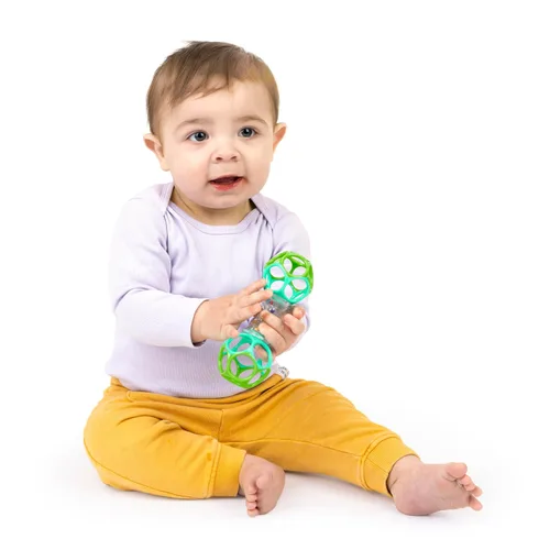 Miniatura 4 de Bright Starts Juguete para bebé, sonajero de agarre y giro y mordedor sin BPA (más de 3 meses) + sonajero Oball (recién nacido +)