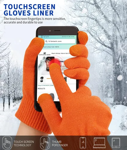 Miniatura 3 de FZ FANTASTIC ZONE Guantes mágicos de lana para mujer, con forro polar de punto cálido para mujer
