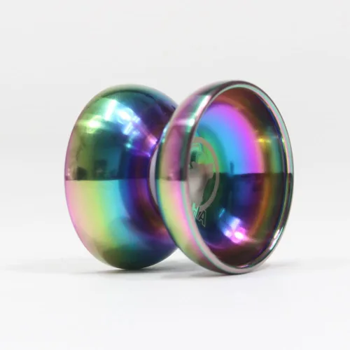 Miniatura 4 de Zeekio Alpha Steel Yoyo - Yoyó de acero inoxidable con forma orgánica, YoYo de tamaño inferior con rodamiento de tamaño D (negro y aguafuerte blanco)