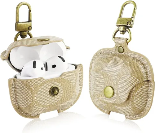 Funda de cuero para AirPods Pro 3, funda protectora a prueba de golpes de cuerpo completo (A)