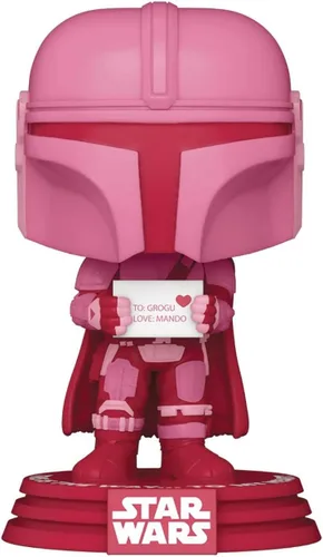 Miniatura 6 de Star Wars: Valentines - Mandalorian [Din Djarrin] Funko Pop! Figura de vinilo (paquete con funda protectora compatible con Pop Box), multicolor