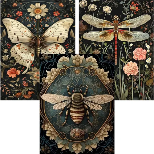 Miniatura 30 de Meothan Paquete de 6 Kits de Pintura de Diamantes Paisaje Lunar Kits de Arte de Diamantes para Adultos Principiantes, Pintura de Taladro Redondo