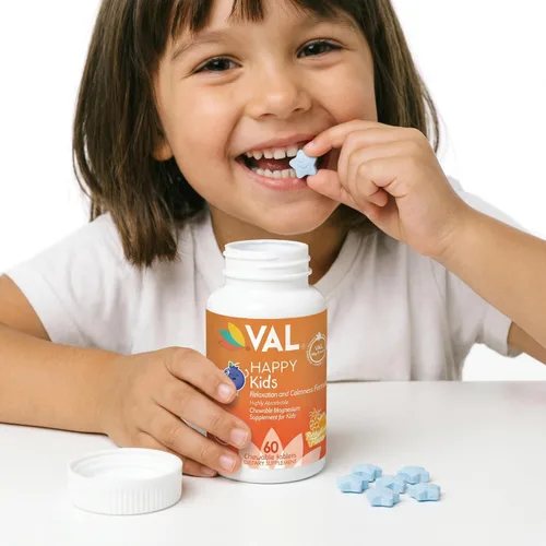 Miniatura 2 de VAL Magnesio para Niños Magnesio de Alta Absorción para Calma, Relajación y Concentración Glicinato de Mg, Citrato y Taurato con Vitamina B6