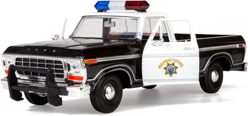Miniatura 2 de Motormax All Star Toys Exclusive 1979 F-150 California Highway Patrol CHP Police Pickup Truck 1:24 Diecast Law Enforcement Model Car 76987