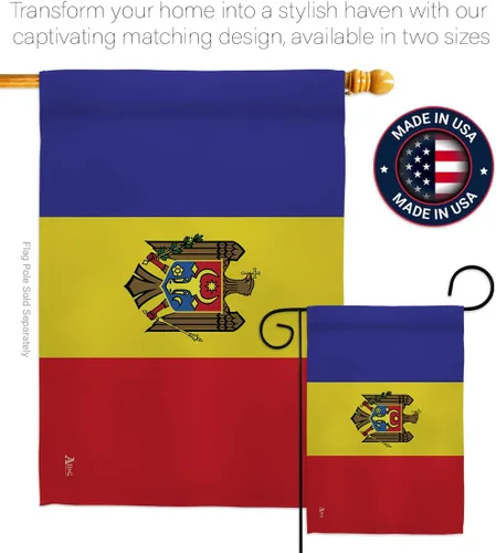 Miniatura 4 de Americana Home & Garden Bandera de jardín de Moldavia Regional Nación Internacional del Mundo País Particular Decoración de Casa Banner Pequeño