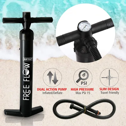 Miniatura 4 de SereneLife Tabla de Stand Up Paddle Inflable con Accesorios SUP Premium – Diseño Amplio y Estable con Almohadilla de Cubierta EVA Antideslizante Gris