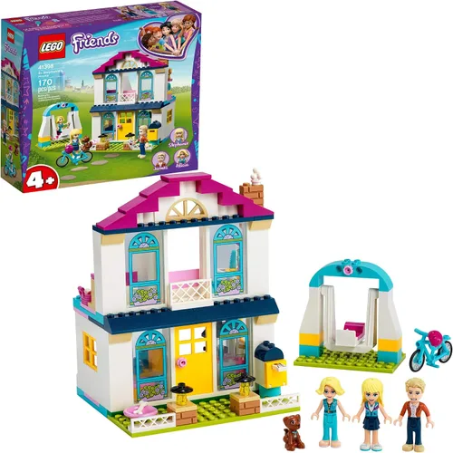 LEGO Friends 4+ Stephanie's House 41398 Mini Doll's House, permite que los niños jueguen roles familiares y amigos Stephanie, Alicia y James (170