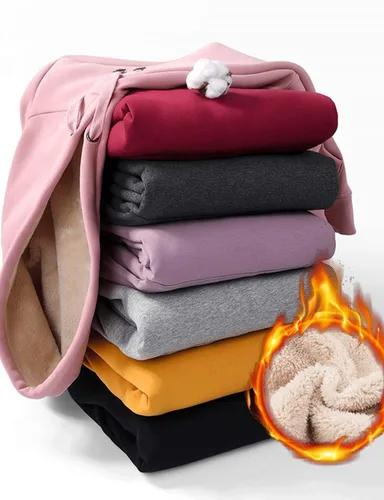 Miniatura 6 de Haellun - Sudadera con capucha con forro de vellón de sherpa, abrigado, de invierno y de estilo informal para mujer
