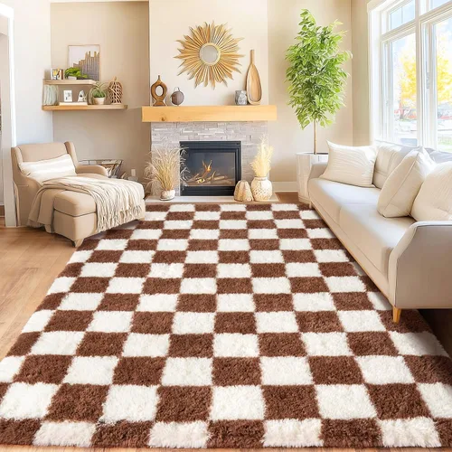 Miniatura 48 de Awaytail Alfombra Esponjosa Lavable 2x3 Pies, Pura Negra Alfombra para Silla de Escritorio Antideslizante, Alfombra Supersuave para Niños
