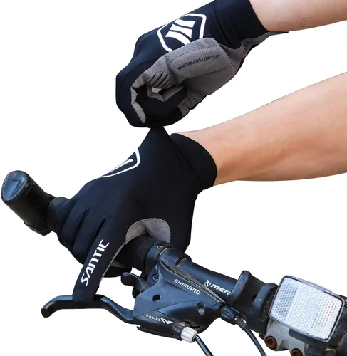 Miniatura 5 de Santic Guantes de ciclismo para hombre, guantes térmicos de invierno para pantalla táctil