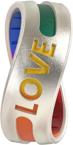 Miniatura 14 de Enso Rings Pride Collection - Anillo de silicona LGBTQ+ - Diseño grabado - cómodo, transpirable y seguro