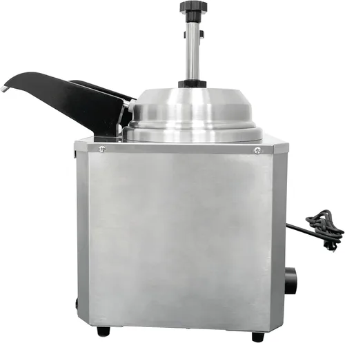 Miniatura 4 de Kratos Dispensador comercial de cobertura caliente con 2 boquillas calentadas y bomba para queso, caramelo caliente, acero inoxidable de capacidad