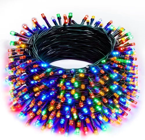 Miniatura 13 de Luces de Cadena de Navidad, 100 pies 300 Luces LED de Cadena Cable Verde con Temporizador 8 Modos, Decoración Impermeable Conectable para Interiores