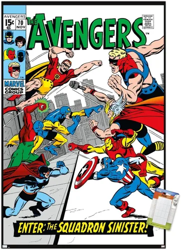 Miniatura 13 de Trends International Marvel Comics - Póster de pared de Avengers #70 Versión con marco de bronce