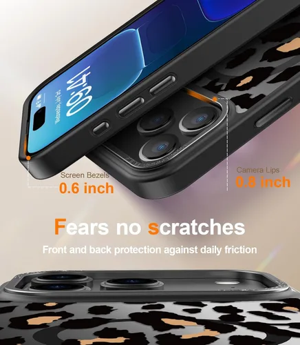 Miniatura 4 de Goodon Funda para iPhone 17 Pro con protector de pantalla de privacidad, compatible con Magsafe, a prueba de golpes, translúcida mate, bonita funda