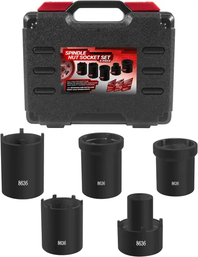 Miniatura 8 de Camoo 648636 Juego de llaves de tuerca de husillo, 5 piezas de enchufes de tuerca de eje para Ford Dana 50 60, para Dodge, Chevrolet y GMC de 1/2