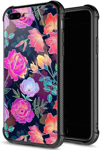 Miniatura 30 de ZHEGAILIAN Funda para iPhone 7/8 Plus, protección de grado militar, esquinas a prueba de golpes, funda antiarañazos para iPhone 7/8 Plus, girasol