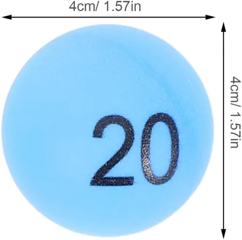 Miniatura 7 de jojofuny Pelotas de bingo profesionales, 100 unidades, bolas numeradas, rifa, tenis de mesa para decoración de juegos de fiesta, 1-100, tenis
